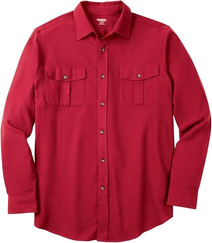 KingSize Men's Big & Tall Signature Solid Flannel Shirt in Saudi Arabia