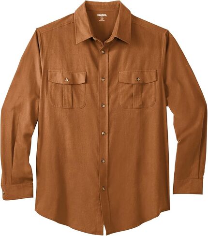 KingSize Men's Big & Tall Signature Solid Flannel Shirt in Saudi Arabia