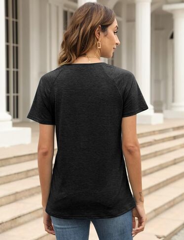 Women Crewneck Daisy Print Short Sleeve T-Shirts Summer Faith-Hope-Love Raglan Sleeve Tees Loose Fit Graphic Tops 2024 in Saudi Arabia