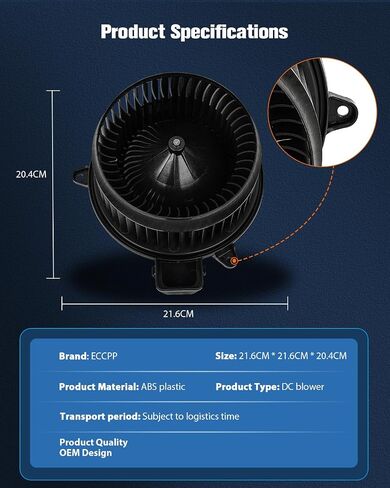 ECCPP HVAC Blower Motor A/C FIT لعام 2018-2024 لـ Ford for Expedition/Lincoln Navigator ، 2015-2023 for Ford F-150،2017-2022 for Ford F-250 Super Duty ، F-350 ، F-450 ، F-550،2020-2022 for F-600 in Saudi Arabia