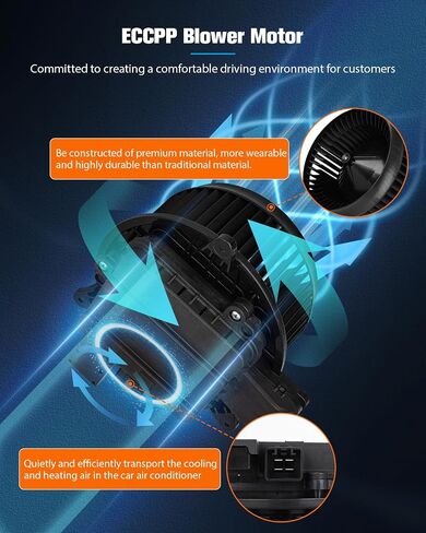 ECCPP HVAC Blower Motor A/C FIT لعام 2018-2024 لـ Ford for Expedition/Lincoln Navigator ، 2015-2023 for Ford F-150،2017-2022 for Ford F-250 Super Duty ، F-350 ، F-450 ، F-550،2020-2022 for F-600 in Saudi Arabia