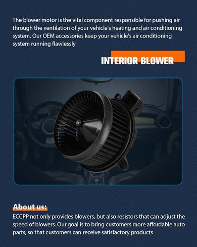 ECCPP HVAC Blower Motor A/C FIT لعام 2018-2024 لـ Ford for Expedition/Lincoln Navigator ، 2015-2023 for Ford F-150،2017-2022 for Ford F-250 Super Duty ، F-350 ، F-450 ، F-550،2020-2022 for F-600 in Saudi Arabia