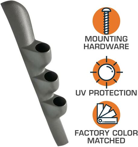 Glowshift Gray Triple Pare Gauge Pod متوافق مع Dodge Ram Cummins 1500 2500 3500 1998-2002 - Macuges لون المصنع - محمي UV - ABS Plastic - Mounts (3) 2-1/16 "(52 مم) GAUGES in Saudi Arabia