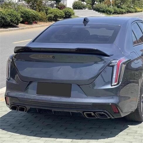 الجناح الخلفي متوافق مع كاديلاك 2020-2023 CT4 CT5 المعدلة V الإصدار الخلفي المفسد المفسد Blackwing Wing Wing Carbon Wing No Concling (CT5 Glossy Black) in Saudi Arabia