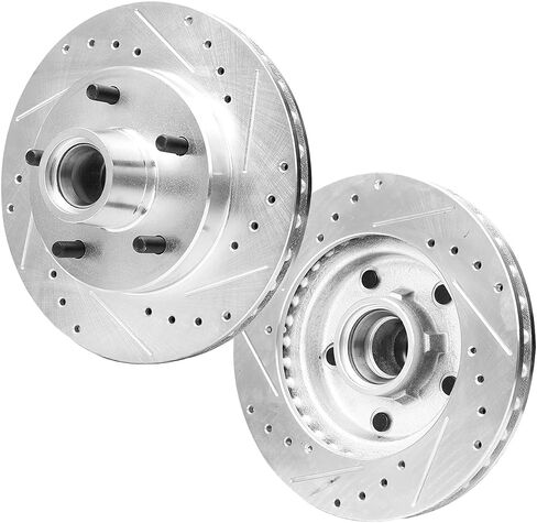 Detroit Axle-دوارات الفرامل الأمامية لـ 2-WHEEL ABS-1994-2001 Ford E-150 Econoline ، 1994-1996 F-150 RWD-11.73 "استبدال دوار فرامل القرص in Kuwait