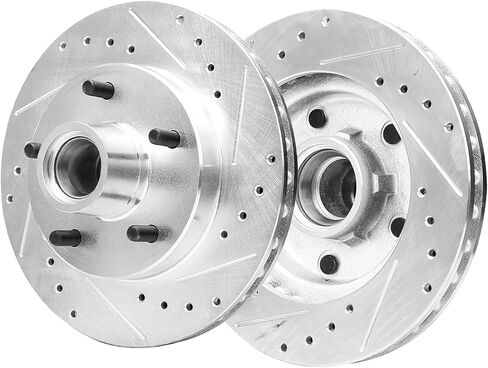 Detroit Axle-دوارات الفرامل الأمامية لـ 2-WHEEL ABS-1994-2001 Ford E-150 Econoline ، 1994-1996 F-150 RWD-11.73 "استبدال دوار فرامل القرص in Kuwait