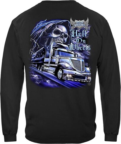 Trucker Hell on Wheels T Shirt RN2336 in Kuwait