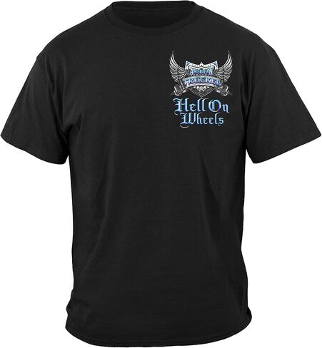 Trucker Hell on Wheels T Shirt RN2336 in Saudi Arabia
