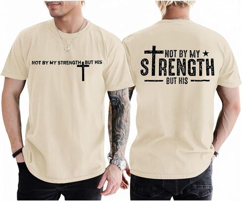 Tuislay Christian Shirts for Men Jesus Cross Shirt Faith Graphic Tees Bible Verse Printed T Shirts Religious Saying Gym Tops in Saudi Arabia