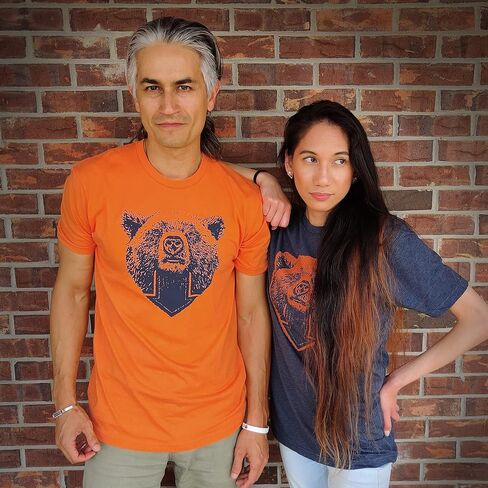 Bear Down Hand-Drawn, Hand Printed T-Shirt in Kuwait