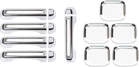 for Jeep JL Tailgate Door Handle Cover Trim Bowl Fit for Jeep Wrangler JL JLU 2018 up 4DR Chrome Exterior Accessories 10pcs in Saudi Arabia