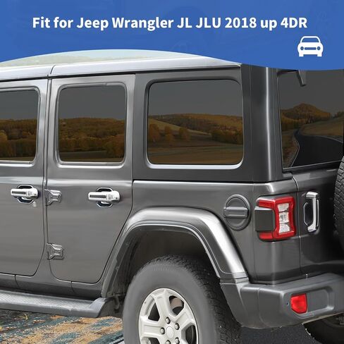 for Jeep JL Tailgate Door Handle Cover Trim Bowl Fit for Jeep Wrangler JL JLU 2018 up 4DR Chrome Exterior Accessories 10pcs in Saudi Arabia