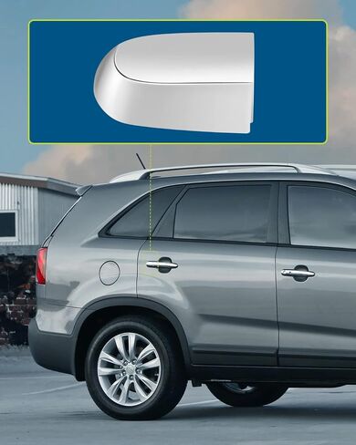 LUJUNTEC Exterior Rear Passenger Side Door Handle Compatible for 2011-2015 for Kia Sorento Chrome in Saudi Arabia