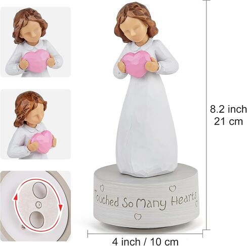 صندوق موسيقى Love Heart Girl، هدية تمثال موسيقي مرسومة يدويًا للابنة، والصديقة، والأخت، وعيد الحب، وأعياد الميلاد، والذكرى السنوية، وديكور منزلي ملهم، يلعب لحن "الحب سيبقينا معًا" in Kuwait