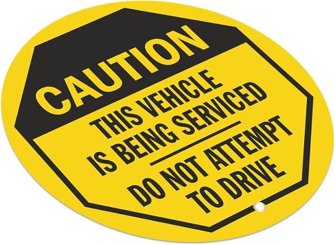 SmartSign Caution - Disabled Vehicle, Do Not Attempt to Drive Steering Wheel Lock Out Cover | 24" x 24", Made in USA in Kuwait