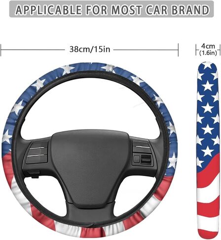 Wheel Covers Protection Full Surround Automotive Interior Non-Slip 15 Inches Butterfly Gray Tie-Dye Steering Decor Universal 15 inch for Women Men in Kuwait