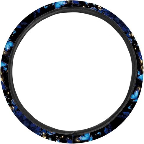 Wheel Covers Protection Full Surround Automotive Interior Non-Slip 15 Inches Butterfly Gray Tie-Dye Steering Decor Universal 15 inch for Women Men in Kuwait