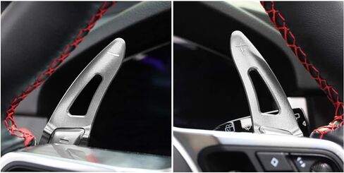 HIBEYO 2PCS Steering Wheel Paddle Shifter Extension Covers for Porsche 2020 911 Cayenne Panamera Interior Decoration Accessories Sports Paddle Shift Red in Saudi Arabia
