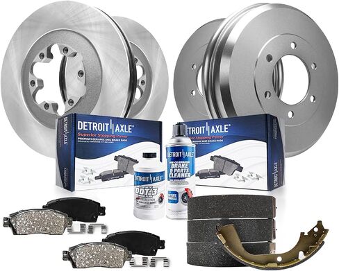 Detroit Axle-مجموعة الفرامل لـ 09-12 Chevy Colorado GMC Canyon Front Brake Rotors Ceramic Brakes Pads 2009 2010 2011 2012 Brake Brake Brake Brake Ships Semi-Metallic Brake Prake Brake 6 Lug in Saudi Arabia