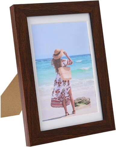 5 × 7 إطار الصورة الأزرق عرض الصور 4x6 مع حصيرة أو 5 × 7 بدون حصيرة ، إطار صور مع شبكي عالي الدقة لجدار وشاشة الطاولة 1 حزمة in Kuwait