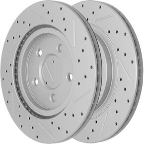 Disc Brake Rotor Rear Drilled and Slotted Vented Rotors for 2005 2006 2007 2008 2009 2010 2011 2012 Ford Mustang in Kuwait