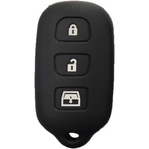 Key Fob Cover for Toyota: 3 Buttons Key Fob Case Fit for 1999-2009 Toyota 4Runner 2001-2008 Toyota Sequoia HYQ12BBX HYQ12BAN HYQ1512Y (Black) in Kuwait