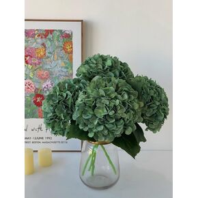 YalzoneMet 4Pcs Magenta Silk Hydrangea Artificial Flower Rose Red Lifelike Big Blooms 20'' Long Stem Faux Hydrangea Flower Bouquets for Home Party Indoor Outdoor Wedding Table Centerpiece Decor in Kuwait