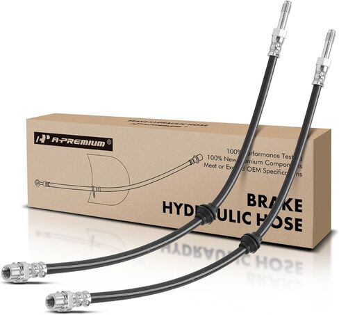 A-Premium Front Driver and Passenger Brake Hydraulic Hoses Compatible with Select BMW Models - 325xi, 330xi, 2001-2005 - Replace# 34306752400(Pack of 2) in Saudi Arabia