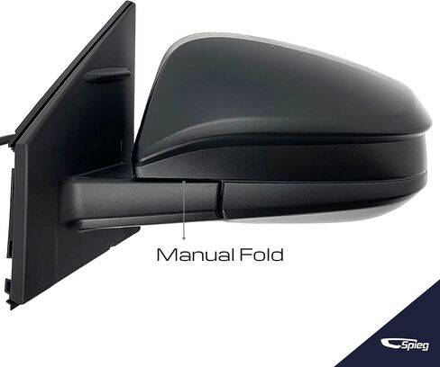 Spieg Passenger Side Mirror لعام 2013-2015 Toyota Rav4 | مجموعة مرآة العرض الجانبية اليمنى مع تعديل الطاقة الزجاجي المدفأة إشارة انعطاف ضوء | مطلية باللون الأسود 7 دبابيس TO1321310 in Kuwait