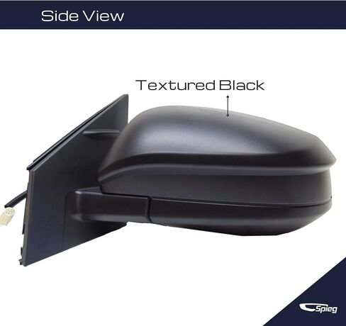 Spieg Passenger Side Mirror لعام 2013-2015 Toyota Rav4 | مجموعة مرآة العرض الجانبية اليمنى مع تعديل الطاقة الزجاجي المدفأة إشارة انعطاف ضوء | مطلية باللون الأسود 7 دبابيس TO1321310 in Kuwait