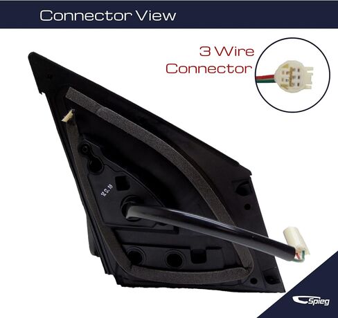 Spieg Passenger Side Mirror لعام 2013-2015 Toyota Rav4 | مجموعة مرآة العرض الجانبية اليمنى مع تعديل الطاقة الزجاجي المدفأة إشارة انعطاف ضوء | مطلية باللون الأسود 7 دبابيس TO1321310 in Kuwait