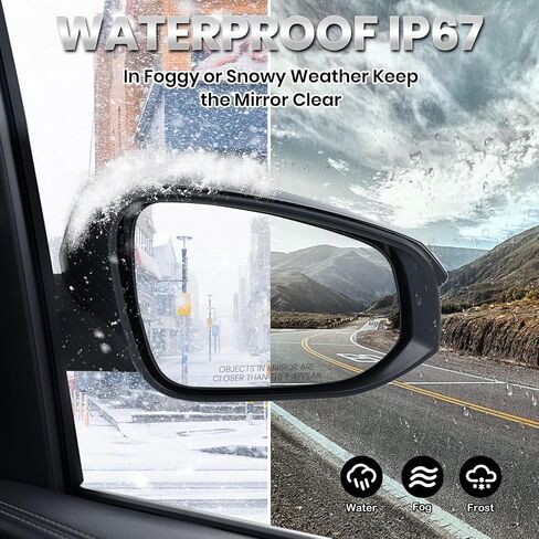 Left Driver Side Mirror Compatible with Toyota RAV4 2013-2018 Heated with Blind Spot Detection with Turn Signal Light Power Glass Manual Folding 8 Pins Black in Kuwait