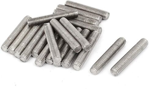 uxcell M8 x 25mm 1.25mm Pitch 304 Stainless Steel Fully Threaded Rods Bar Studs 20 Pcs in Saudi Arabia