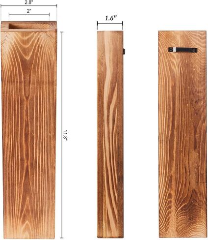 3-Pack Wood Wall Planter with Artificial Plants,Boho Wall Decor Indoor for Bathroom Living Room Bedroom,Modern Farmhouse Art Decor Pocket Vases for Fake Plants and Dried Flower Home Office in Saudi Arabia