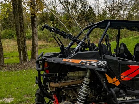Superatv Cargo Rack Alpha لـ Polaris RZR XP 1000 / XP 4 1000 | توربو | الزوجي كما رف البضائع وحامل الإطارات الغيار | يناسب ما يصل إلى 35 بوصة إطار | 75 رطلا. السعة in Saudi Arabia