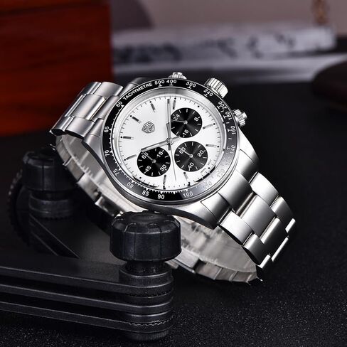 Rollstimi Pagani Design Watches for Men Chronograph Wrist Watch VK63 Movement Full Stainless Steel 100M Waterproof Ceramic Bezel Synthetic Sapphire Glass Men's Analog Fashion Sport Wristwatch - 7931 in Kuwait
