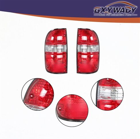GXYWADY Left and Right Tail Lights Assembly Replacement for 2001-2004 Tacoma Red Tail Brake Light w/Bulbs Wiring Harnesses in Saudi Arabia