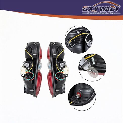 GXYWADY Left and Right Tail Lights Assembly Replacement for 2001-2004 Tacoma Red Tail Brake Light w/Bulbs Wiring Harnesses in Saudi Arabia