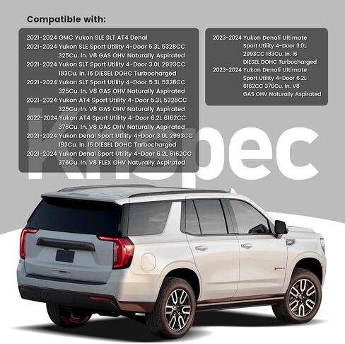 LED الخلفيات ، متوافقة مع 2021-2024 Yukon SLT SLT AT4 Denal LED LED LED LEFT Side Lights Outer Lights (21-24 Yukon يسار جانب السائق) in Kuwait