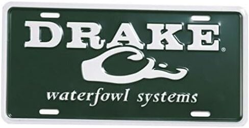 DRAKE WATERFOWL Drake License Plate - Durable Easy to Mount One Size Cast Aluminum Plate - Hunting Car Vehicle Accessories, White in Saudi Arabia