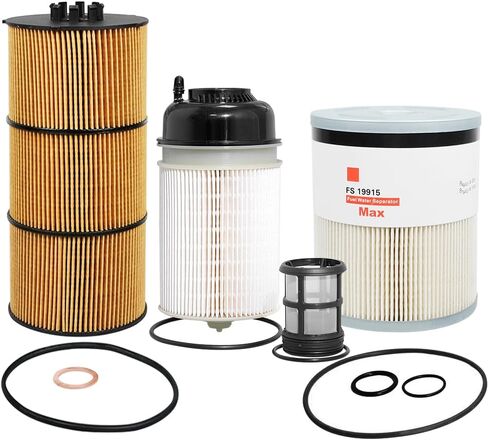Fuel Oil Filter Kit Compatible with Freightliner Cascadia DD13 DD15 DD16 Detroit Diesel Engine,Replace FS19915 P551063 PF9908 P551005 P551011 LF17511 P7505, PF9804 in Kuwait