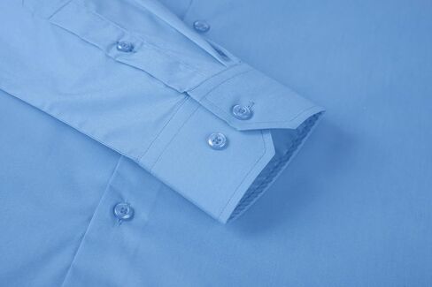 أليكس فاندو رجال قميص سهلة رعاية رفيعة تناسب الزر الطويل الأكمام الزر أسفل القميص أسفل القميص in Kuwait