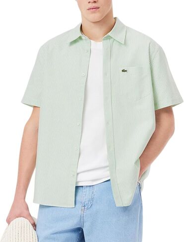 Lacoste Men's Core Collection Regular Fit Short Sleeve Striped Shirt in Saudi Arabia