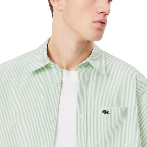 Lacoste Men's Core Collection Regular Fit Short Sleeve Striped Shirt in Saudi Arabia