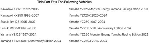 Tusk Aluminum Throttle Tube with Bearing Compatible with Yamaha YZ125/YZ250 1997-2025 in Saudi Arabia