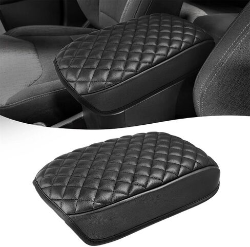 Center Console Armrest Cover Pad for 2022-2025 Ford Maverick, Middle Console Lid Cushion Protector, Vinyl Leather, Anti-scratch, Black in Saudi Arabia