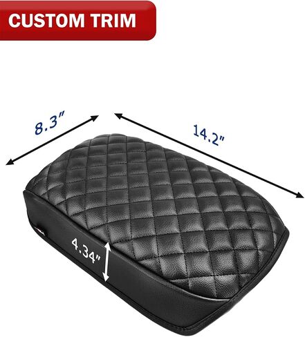 Center Console Armrest Cover Pad for 2022-2025 Ford Maverick, Middle Console Lid Cushion Protector, Vinyl Leather, Anti-scratch, Black in Saudi Arabia