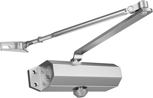 Door Closers Commercial Heavy Duty Automatic Door Closer Residential Grade 3 Spring Hydraulic Door Closer Silver Aluminium in Saudi Arabia