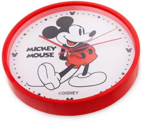 WDW Theme Parks Mickey Battery Operated Red Wall Clock Home Office Wall Decor 12" in Kuwait