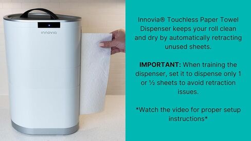 Innovia Automatic Paper Towel Dispenser. Touchless Technology. Works with Most Paper Towel Brands and Sizes. Dispenses The Number of Sheets You Need. Black, Countertop in Saudi Arabia